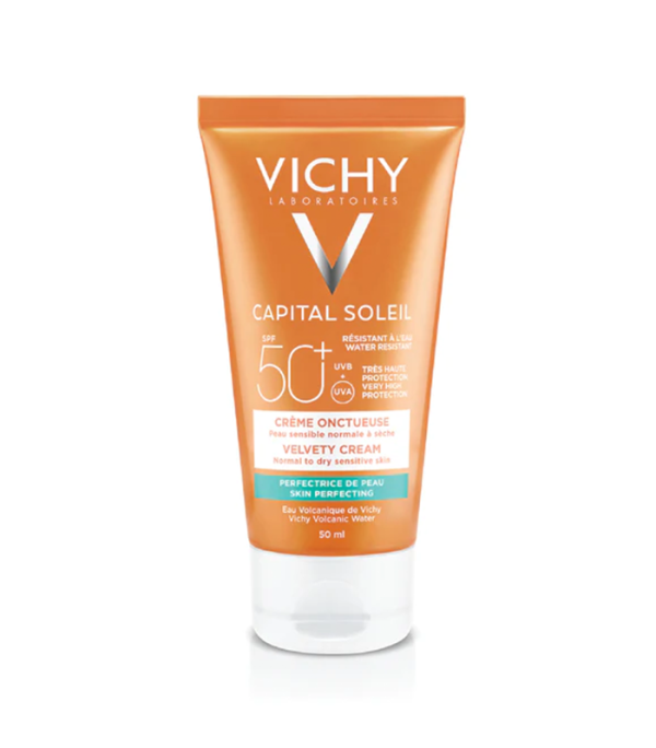 VICHY CAPITAL SOLEIL VELVETY CREAM SPF50+ SKIN PERFECTING ACTION