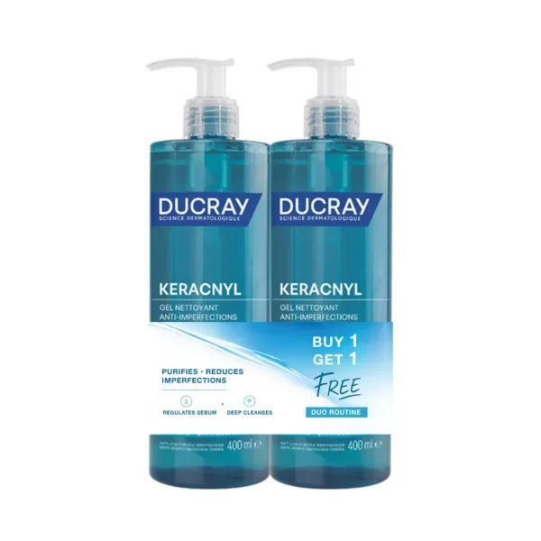 Ducray keracnyl gel moussant duo