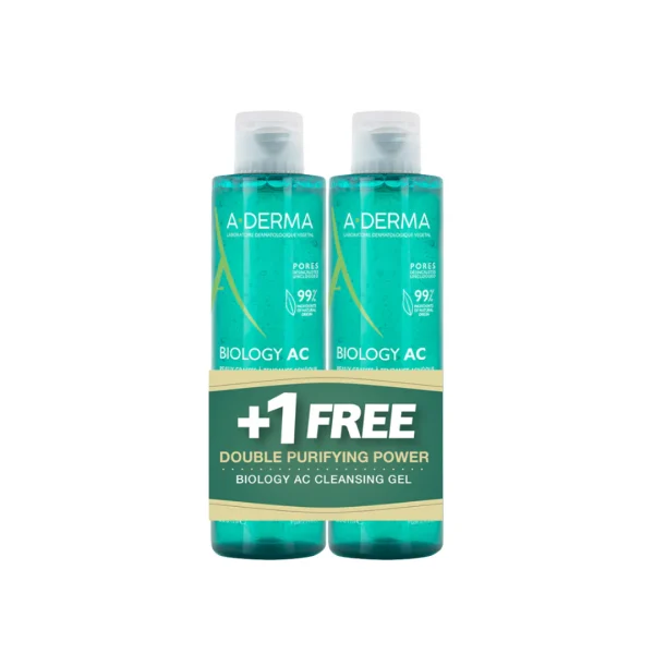 Aderma biology AC gel moussant duo