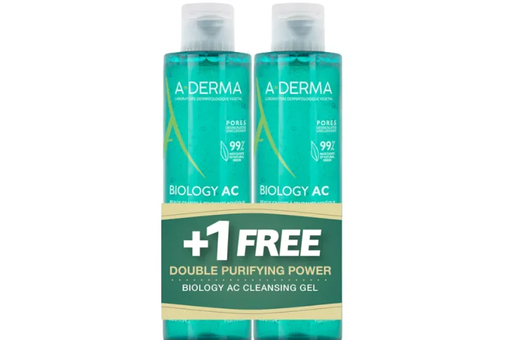 Aderma biology AC gel moussant duo