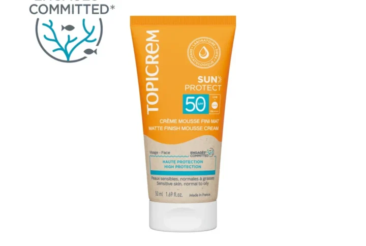 Topicrem sun protect matte finish mousse cream spf50