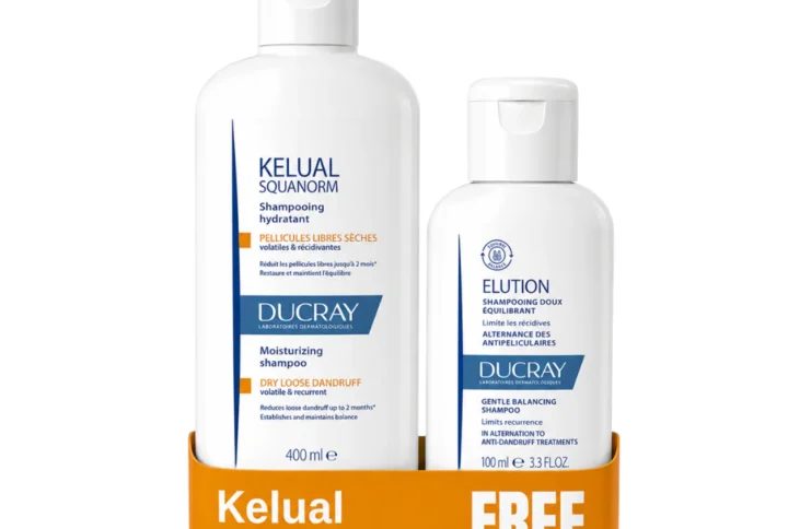 Ducray squanorm dry dandruff shampoo + free elution shampoo