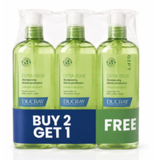 Ducray extra gentle shampoo 2+1