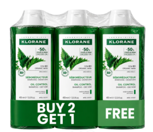Klorane nettle shampoo 2+1