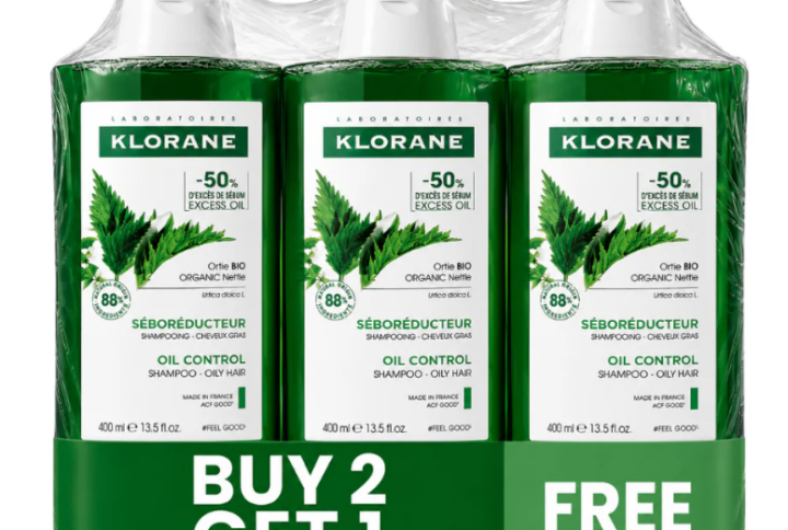 Klorane nettle shampoo 2+1