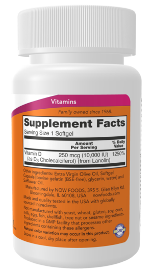 NOW vitamin D3 10000 IU