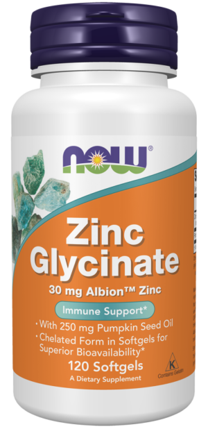 NOW zinc glycinate 30mg