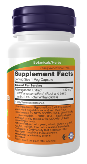 NOW ashwagandha 450mg 